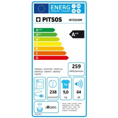 Pitsos Wt231g99 Στεγνωτήριο 9kg A++ με Αντλία Θερμότητας Pitsos Wt231g99 Στεγνωτήριο 9kg A++ με Αντλία Θερμότητας